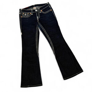 Y2K True Religion Low Rise Dark Denim Flare Jeans - Size 27